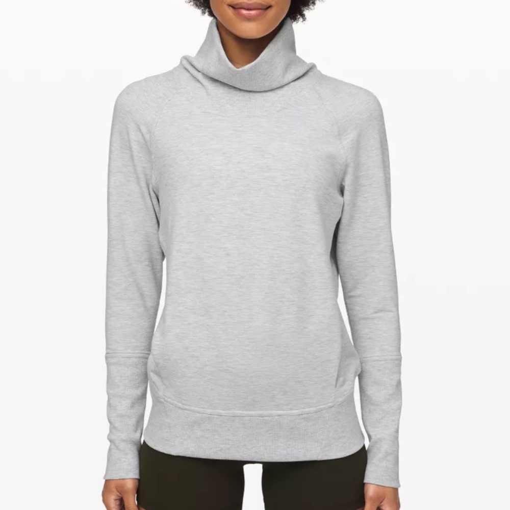 Lululemon High Lines Pullover Sweatshirt Heathered Grey